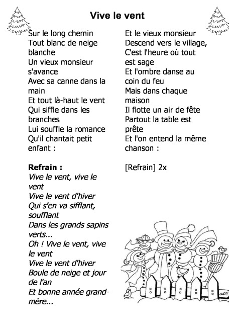 Canon De Noël Lyrics - Chansons de Noël pour enfants - Only on