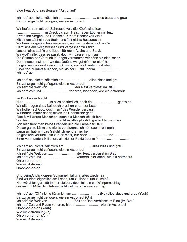 astronaut in the ocean lyrics
