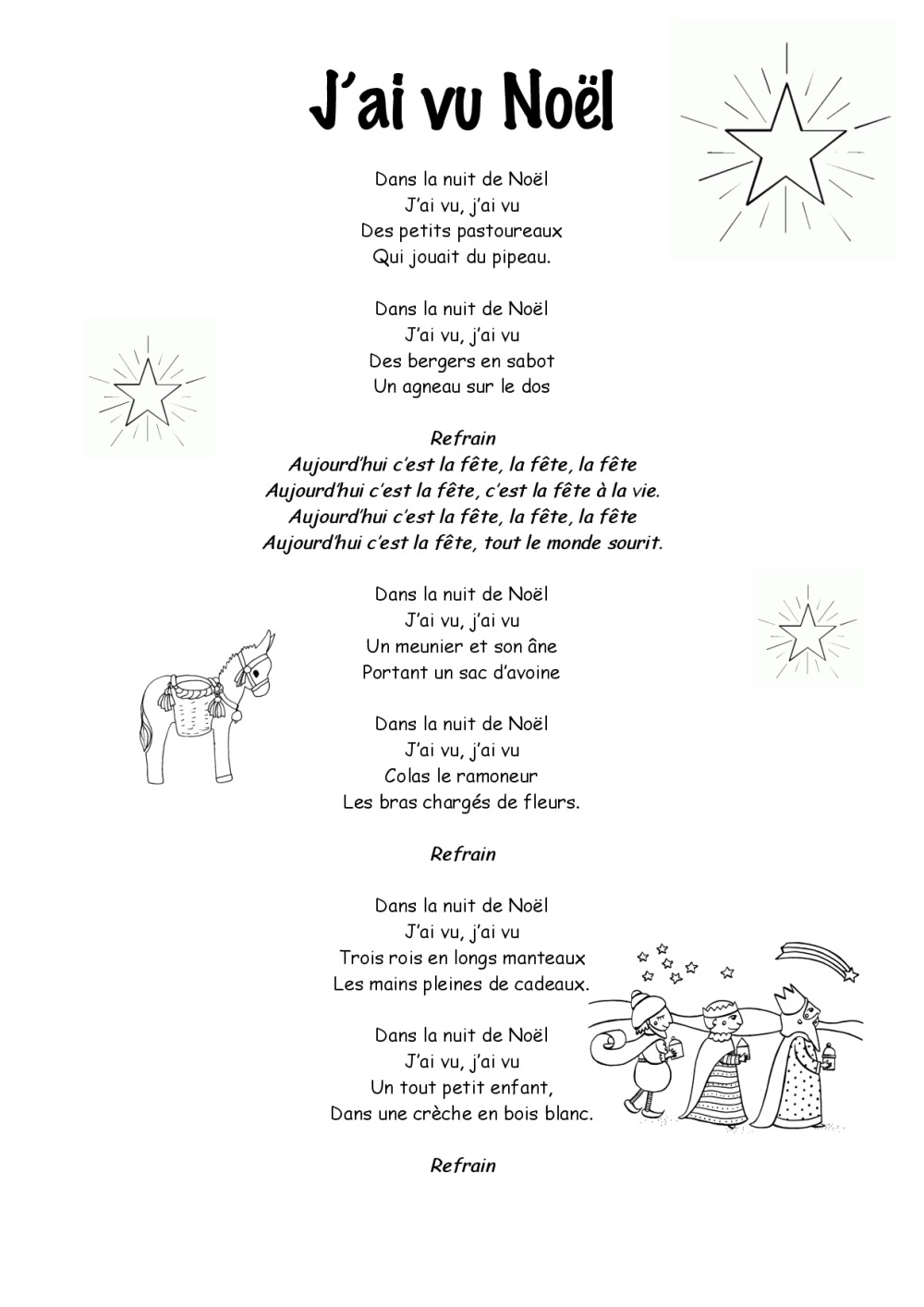 Canon De Noël Lyrics - Chansons de Noël pour enfants - Only on