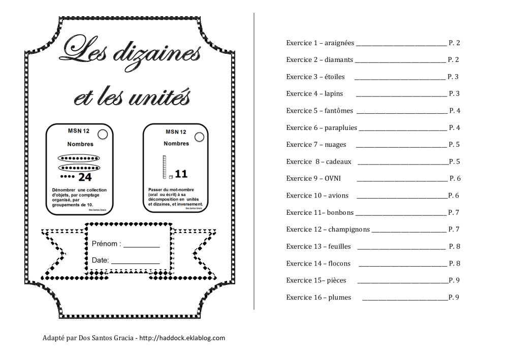 exercice ce1 unité dizaine