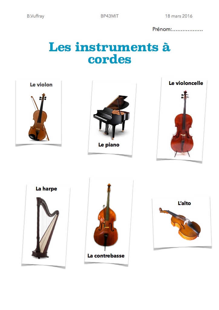 Les instruments à cordes BDRP
