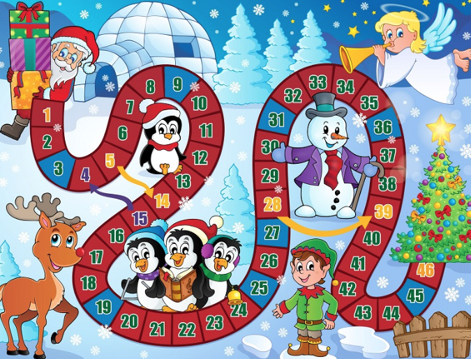 Imprimez un jeu de l'oie de Noël pour vous amuser en famille pendant les  fêtes