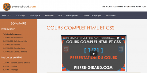 Apprendre le codage Web  HTML, CSS, javascript, Php...  BDRP