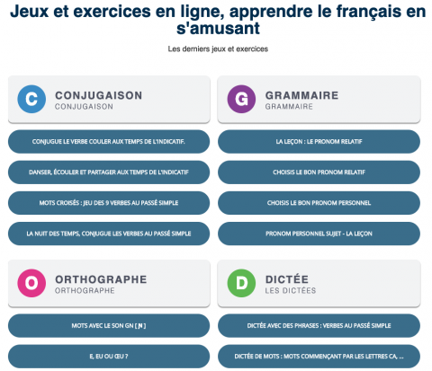 Ortholud: exercices de français en ligne